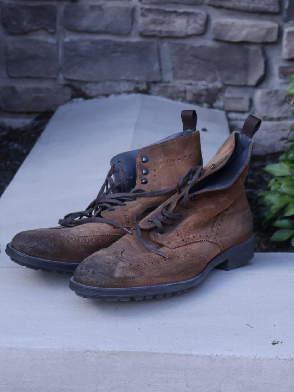 To Boot New York Adam Derrick Men’s Brown Suede Wingtip Boots Size 9